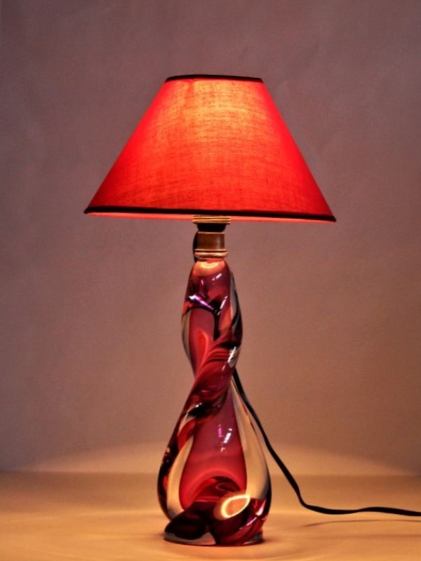 Roze Val Saint Lambert tafellamp